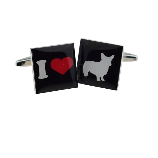 I Love Corgis Cufflinks | Ashton and Finch