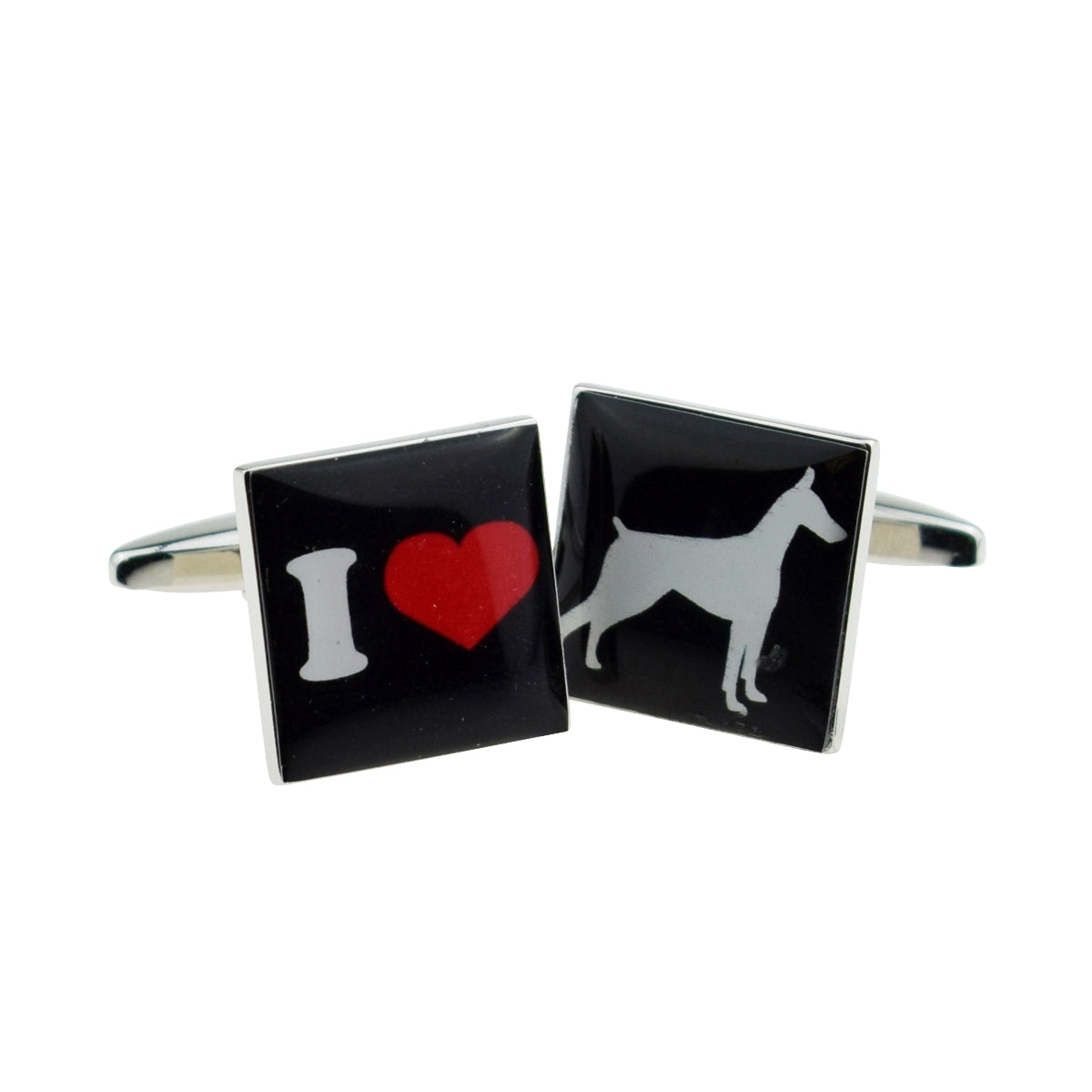 I Love Dobermans Cufflinks | Ashton and Finch