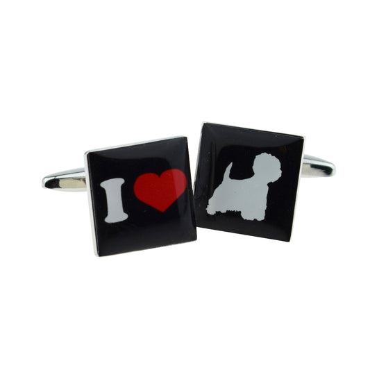 I Love West Highland White Terriers Cufflinks | Ashton and Finch