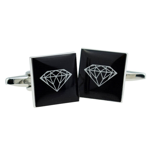 Diamond Design Cufflinks | Ashton and Finch