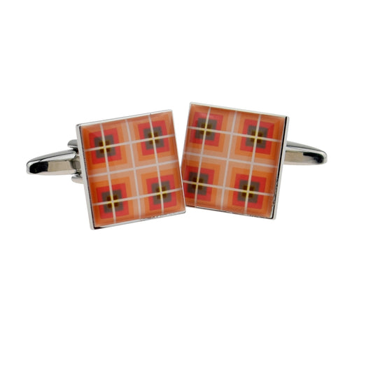 Funky Retro Squares Pattern Cufflinks | Ashton and Finch