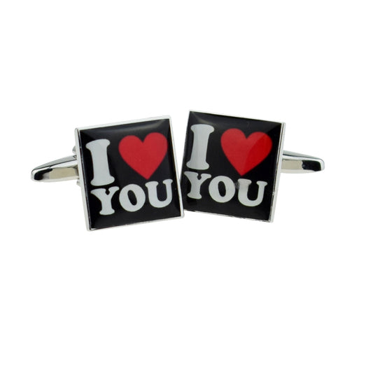I Love You Novelty Valentines Cufflinks | Ashton and Finch