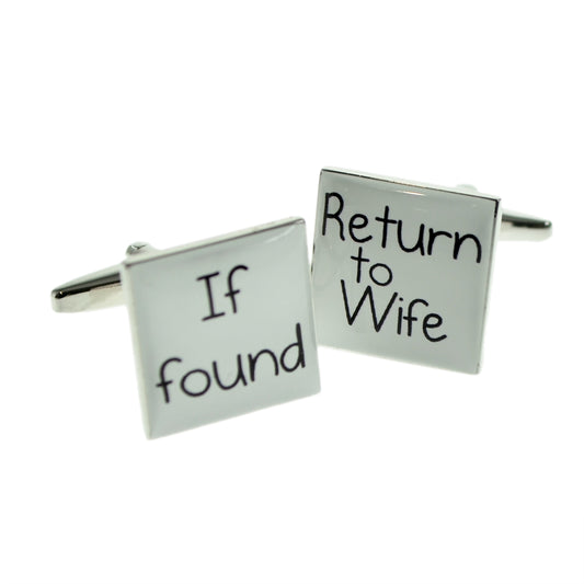 If Found Return to Wife Comical Cufflinks | Ashton and Finch