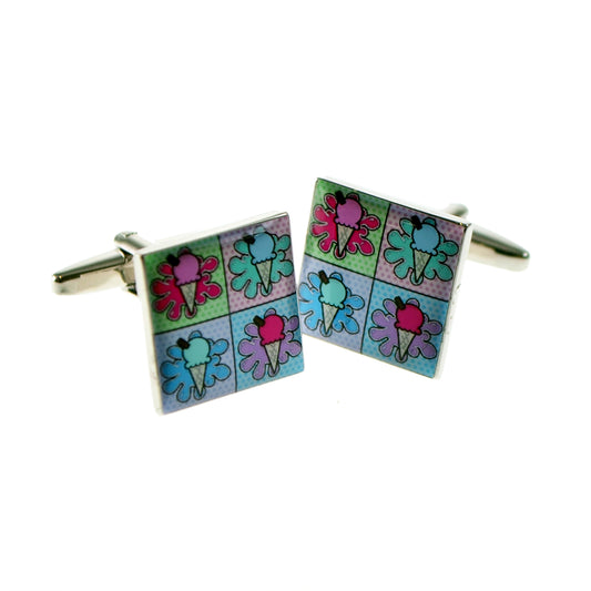 Pop Art Style Ice Creams Design Cufflinks | Ashton and Finch