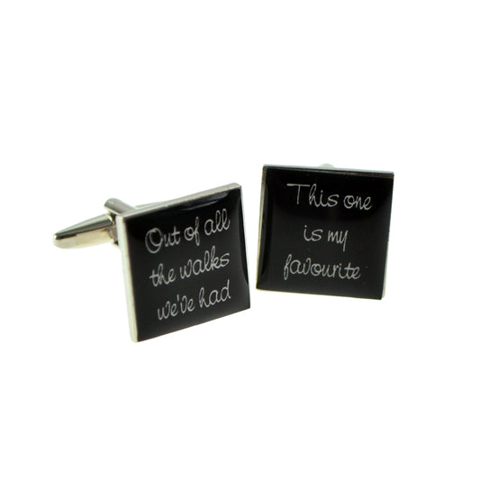 Out of all the Walks  We've Had This one is my Favourite Wedding Cufflinks | Ashton and Finch