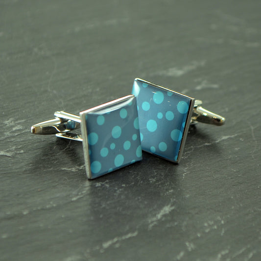 Turquoise Spotted Cufflinks | Ashton and Finch