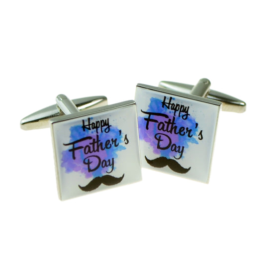 Happy Fathers Day Moustache Cufflinks | Ashton and Finch