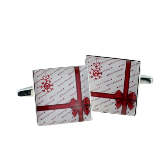 Merry Christmas Present Design Cufflinks | Ashton and Finch