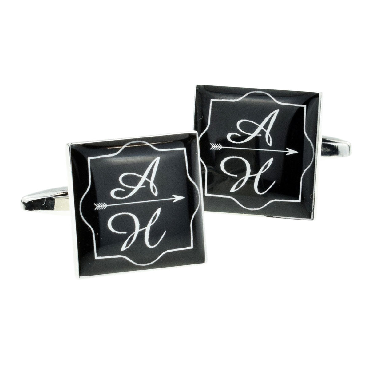 Personalised Script Font Initials Design Cufflinks | Ashton and Finch