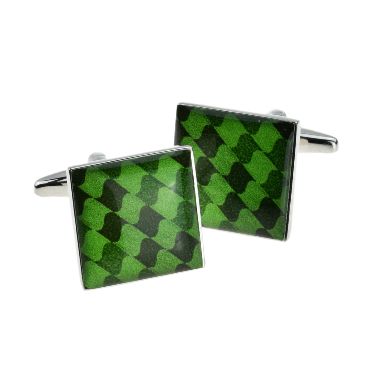 Green Patterned Cufflinks | Ashton and Finch