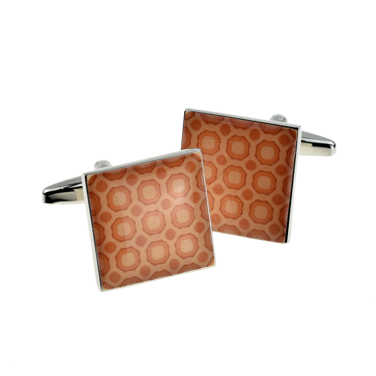 Retro Orange Design Cufflinks | Ashton and Finch