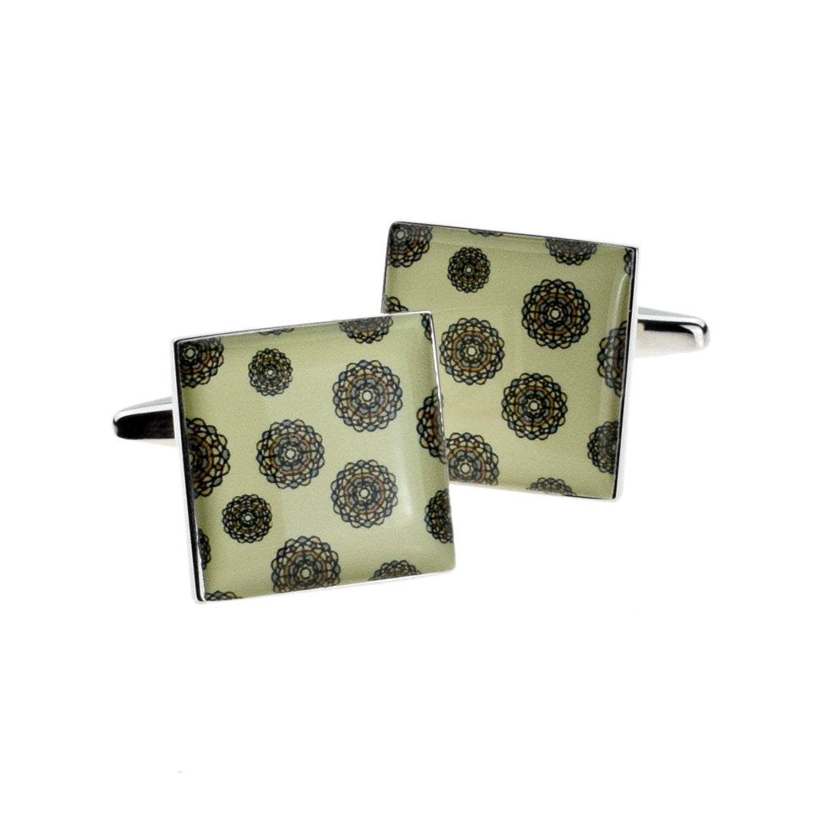 Retro Floral Design Cufflinks | Ashton and Finch