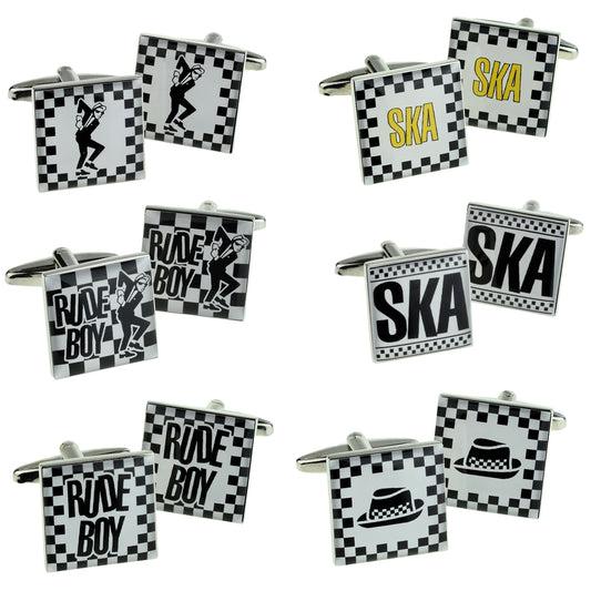 Square Ska Design Cufflinks Selection | Ashton and Finch