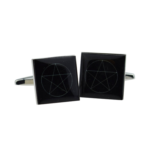 Black & White Pentagram Cufflinks | Ashton and Finch