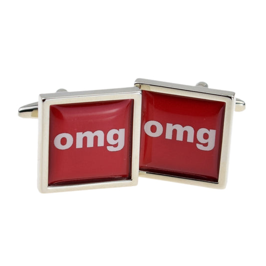 Text Speak OMG Cufflinks | Ashton and Finch