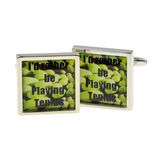 I'd Rather be Playing Tennis Sport Cufflinks | Ashton and Finch