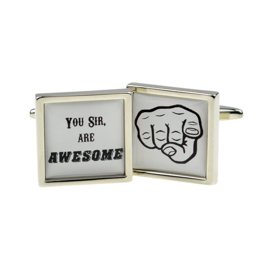 You Sir Are Awesome Cufflinks | Ashton and Finch