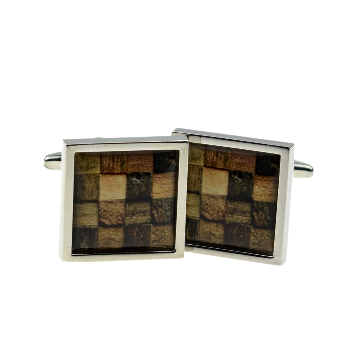 Textured Multiple Panelled Wood Effect Cuflinks | Ashton and Finch