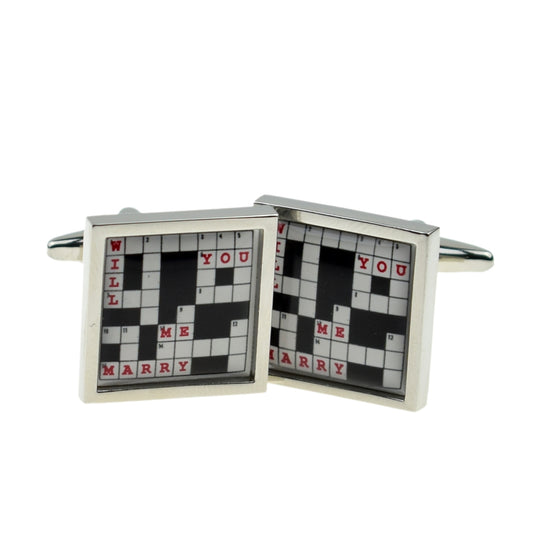 Will You Marry Me Crossword Style Cufflinks | Ashton and Finch