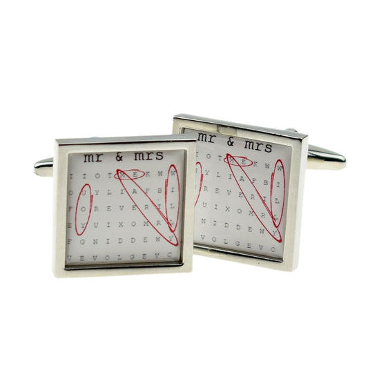 Will You Marry Me Wordsearch Style Cufflinks | Ashton and Finch