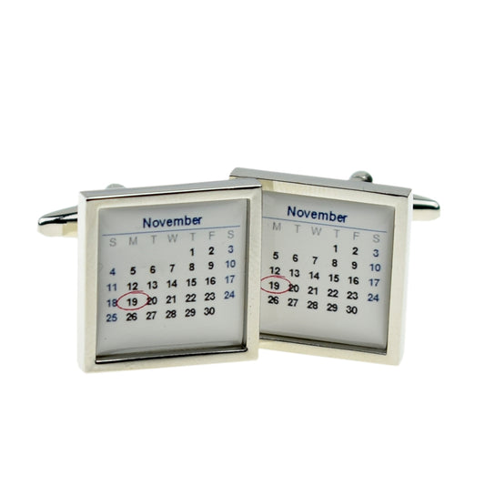 Personalised Calendar Date Cufflinks | Ashton and Finch