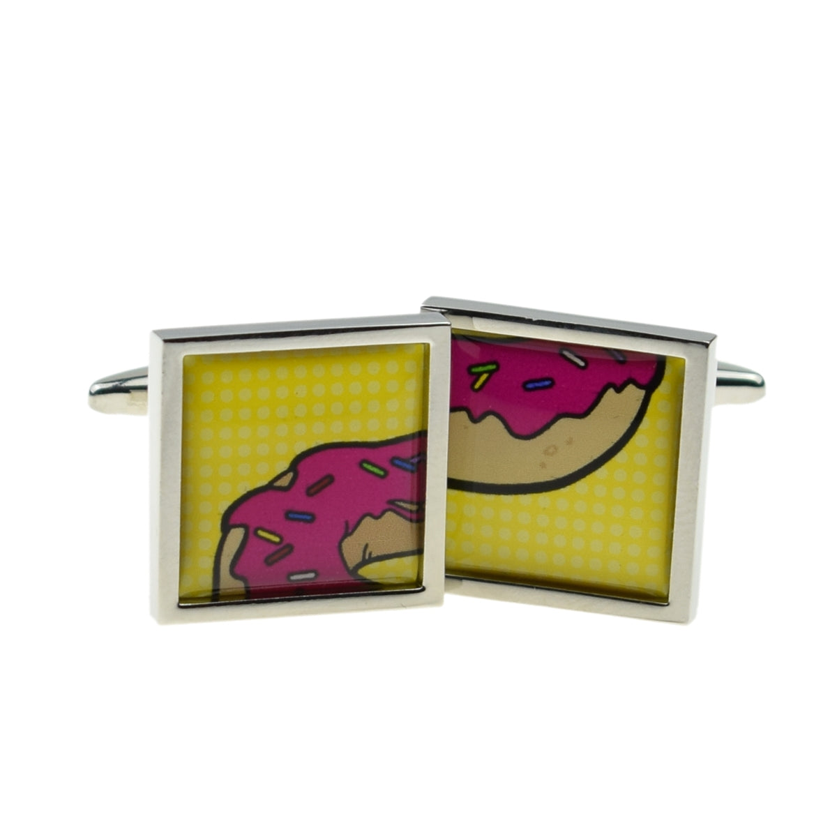 Retro Cartoon Style Donut Cufflinks | Ashton and Finch