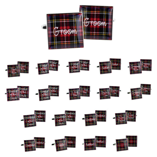 Royal Stewart Tartan Design Wedding Cufflinks Collection | Ashton and Finch