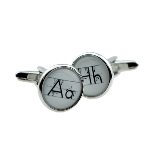 Contemporary Personalised Alphabet Cufflinks | Ashton and Finch