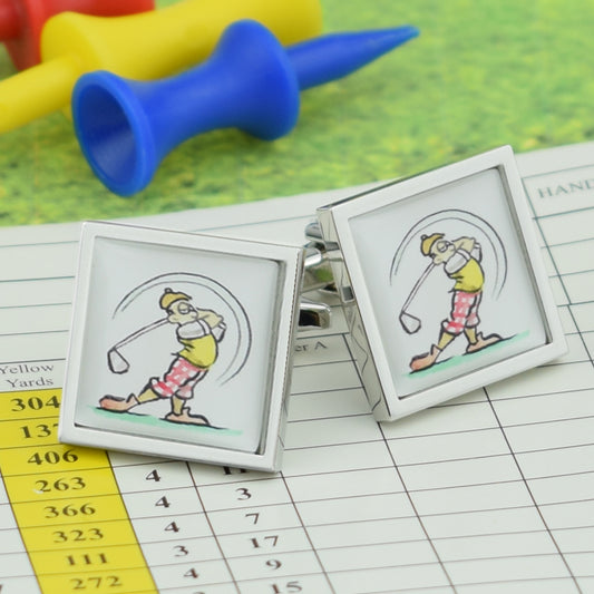 Excellent Golfer Swinging Cufflinks | Ashton and Finch