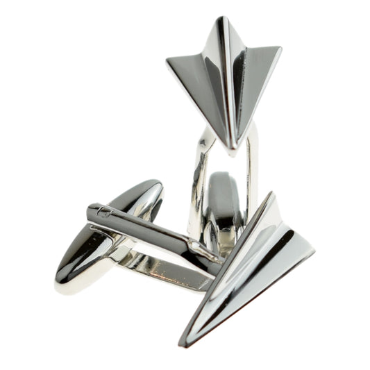 Folded Paper Plane Aeroplane Cufflinks.  Themed for 1st Anniversary Paper | Ashton and Finch