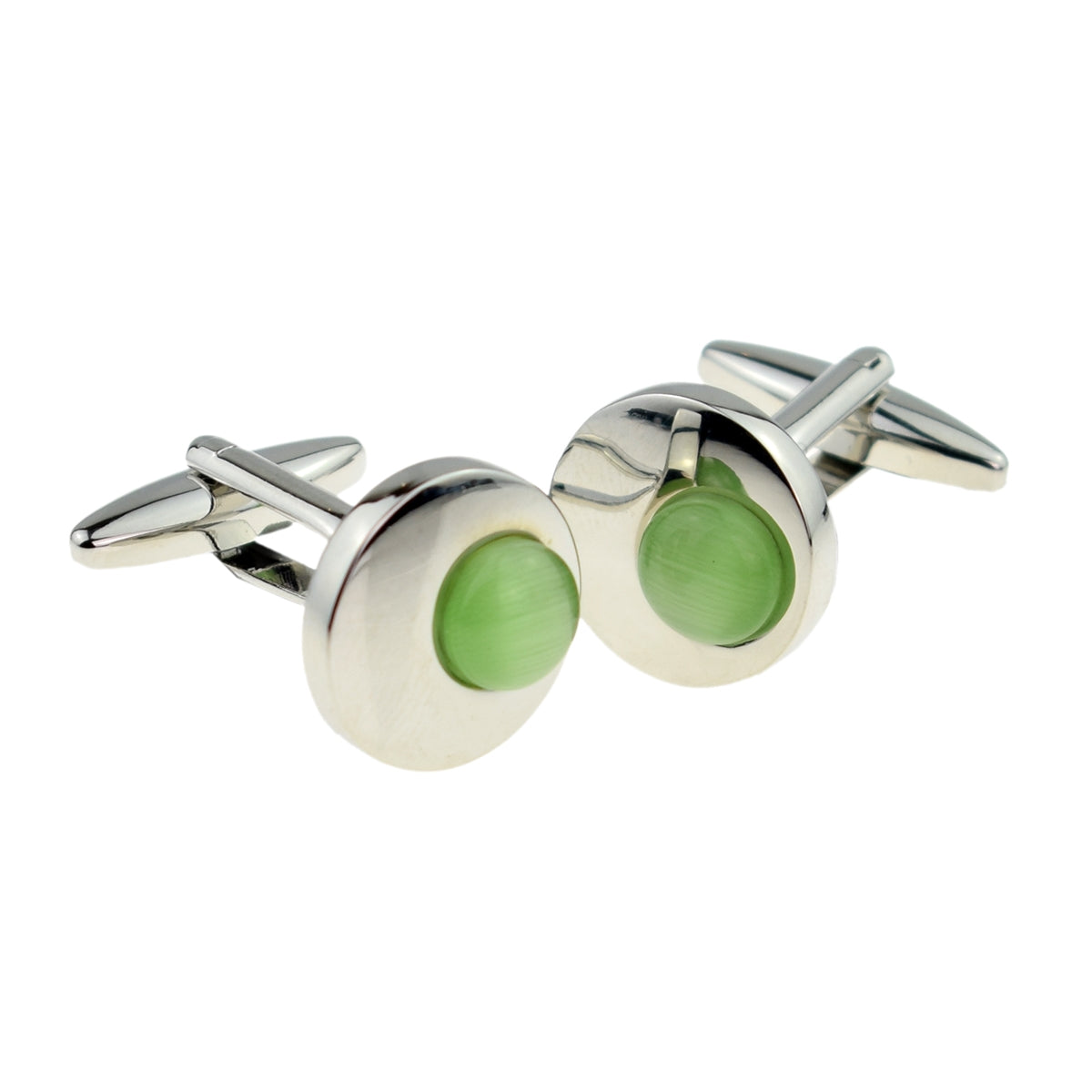 Green Circle Classic Cufflinks | Ashton and Finch