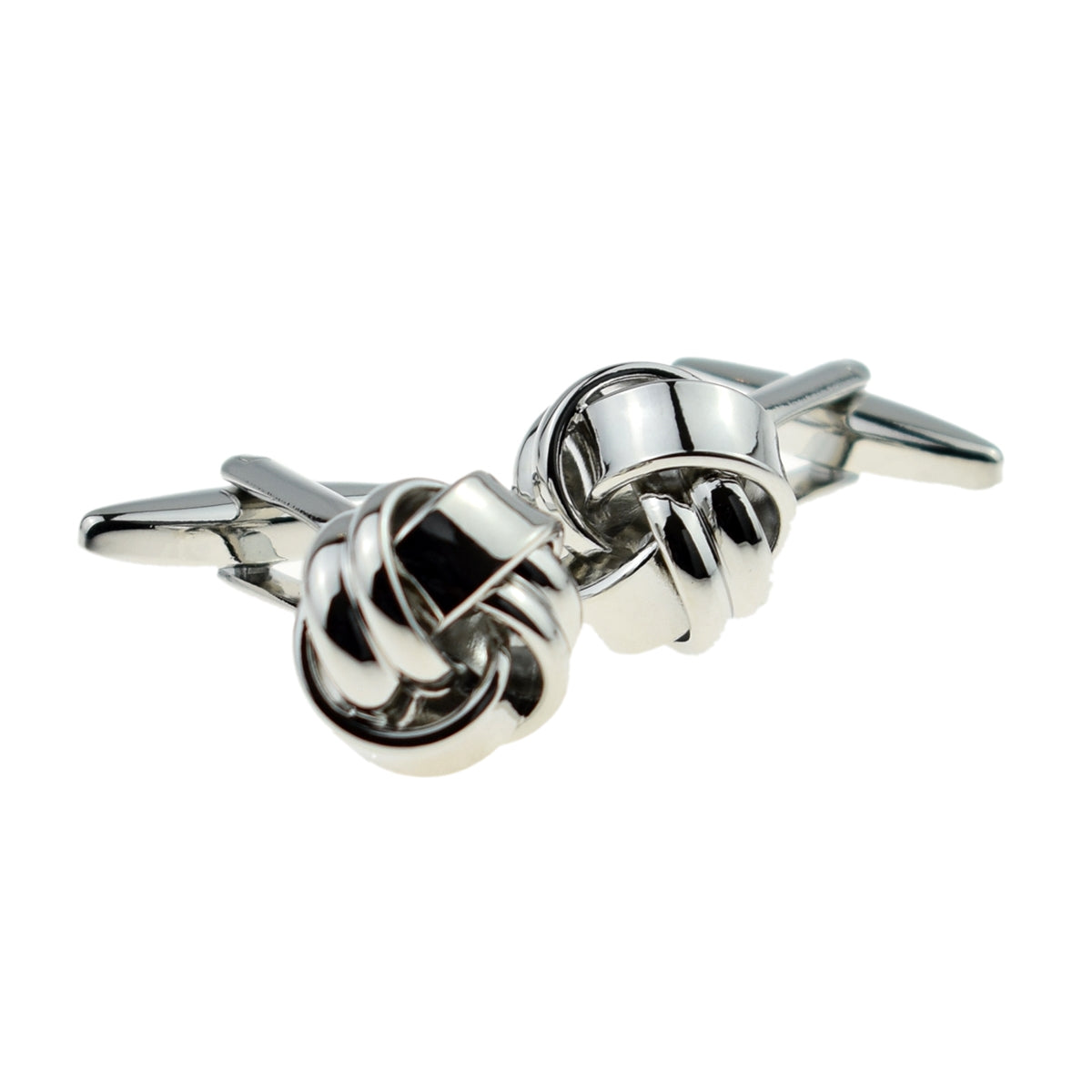 Value Saver Rhodium Plated Knot Classic Cufflinks | Ashton and Finch