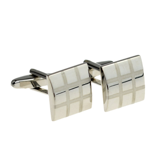 Square Hatched Lines Cufflinks | Ashton and Finch