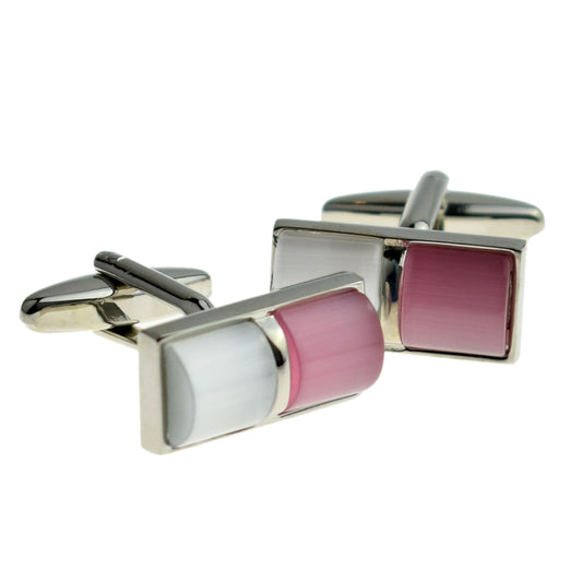 Pink & White Bar Cufflinks | Ashton and Finch