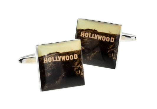 USA American Hollywood Sign Cufflinks | Ashton and Finch