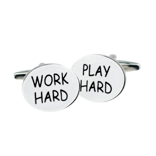Work hard Play Hard Cufflinks | Ashton and Finch