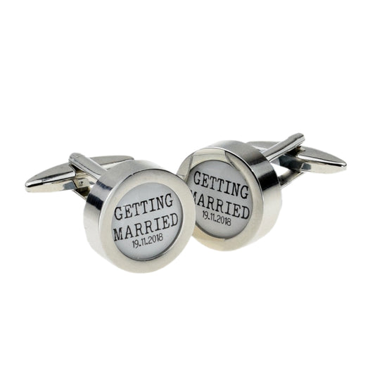 Personalised Getting Married Date Cufflinks | Ashton and Finch