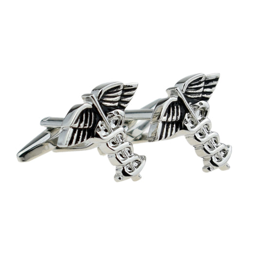 Medical Symbol Doctors Nurses Surgeons Caduceus Cufflinks | Ashton and Finch