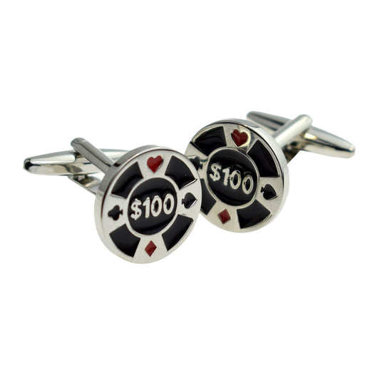Poker Chip Casino Gamblers Cufflinks | Ashton and Finch