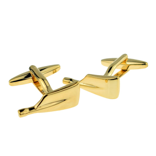 Gold Plated Rowing Oars Cufflinks | Ashton and Finch