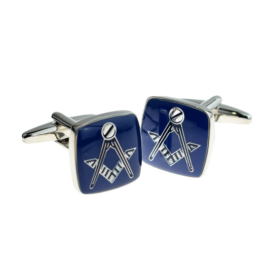 Blue  Masonic Cufflinks No G | Ashton and Finch