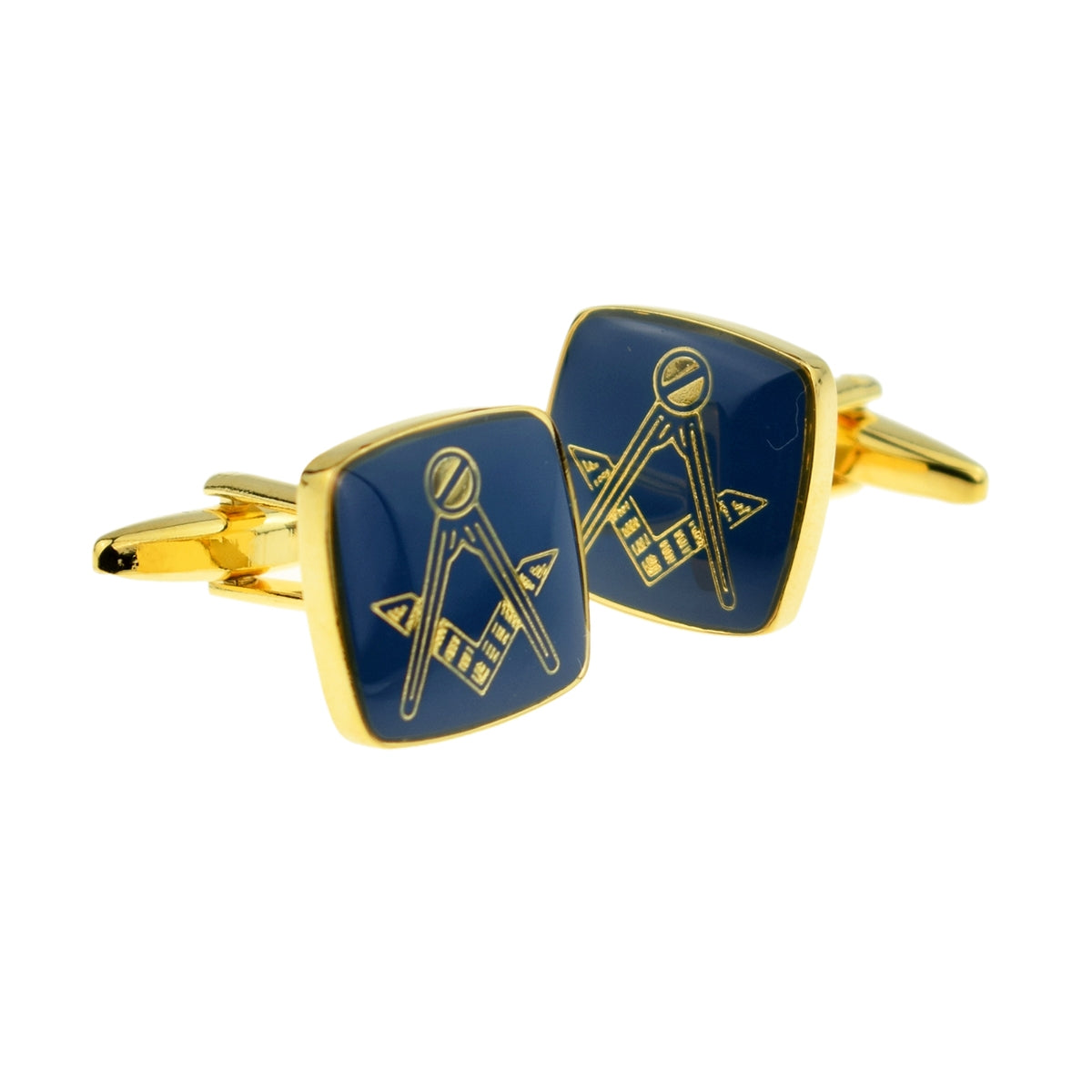 Blue & Gold Plated Masonic Cufflinks No G | Ashton and Finch