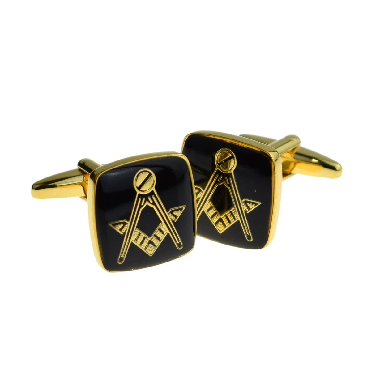 Black & Gold Plated Masonic Cufflinks No G | Ashton and Finch