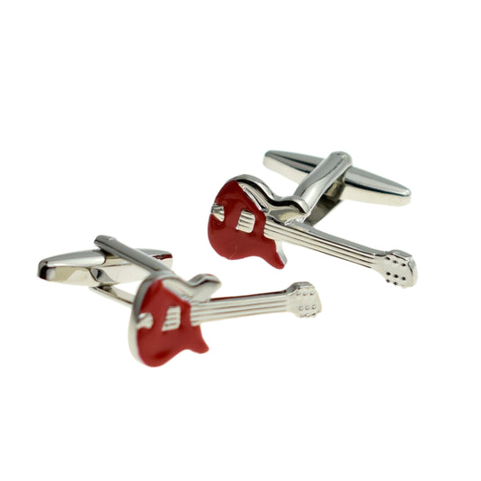 Red Electric Guitar Music Cufflinks | Ashton and Finch
