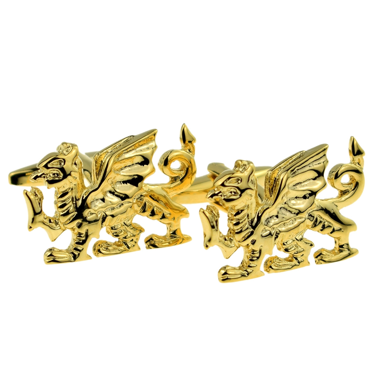 Gold Plated Welsh Dragon Wales Cufflinks | Ashton and Finch