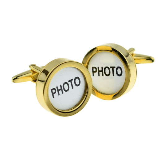 Gold Plated Photo Holder Cufflinks | Ashton and Finch