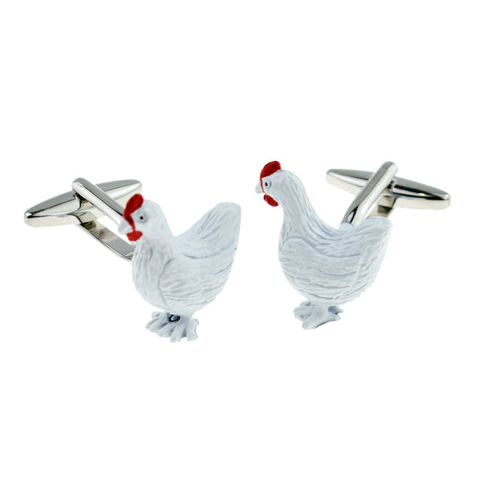 High Quality Full Detail 3D Chickens Cufflinks | Ashton and Finch