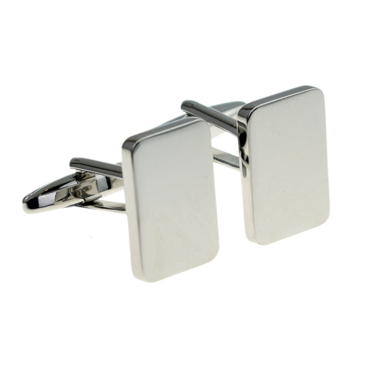 Rounded Corners Rectangular Cufflinks (portrait)  13mm x 19mm (engravable) | Ashton and Finch