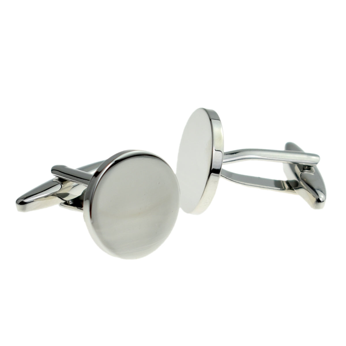 Large Circular plain cufflinks  17mm dia | Ashton and Finch