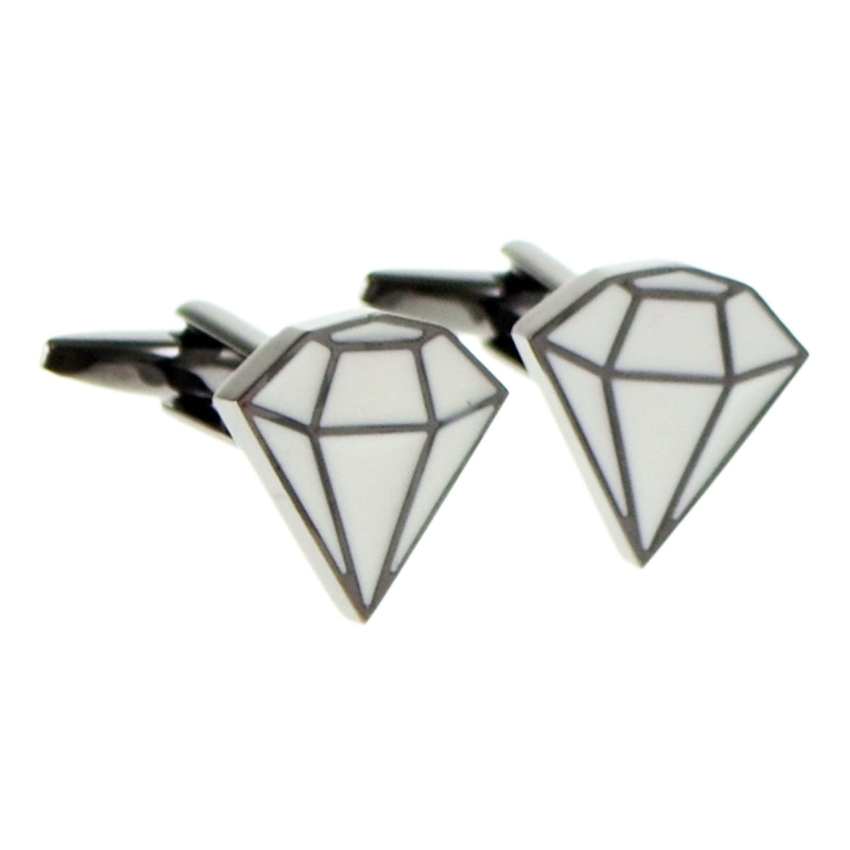Large Diamond Design Cufflinks | Ashton and Finch